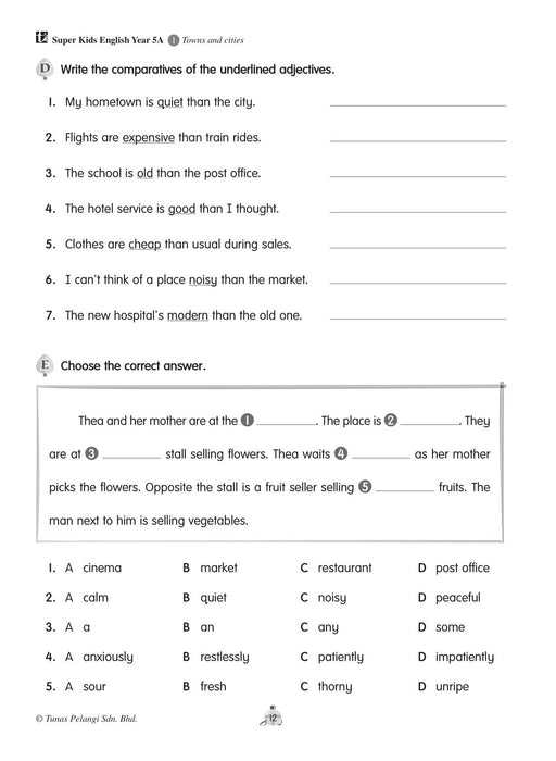 Super Kids 2021 English Workbook Year 5A