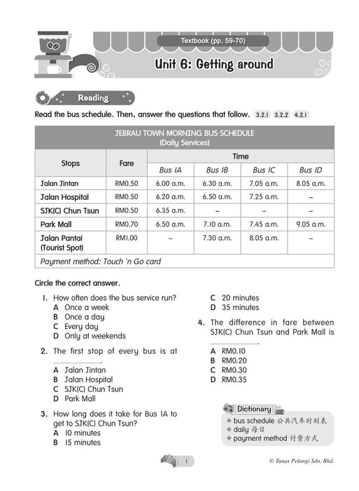 All Round Learning 2021 全能学霸 四年级 4B 英文 English