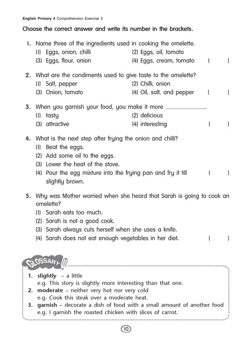 English Comprehension Workbook for Primary 4