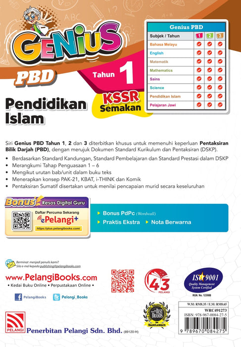 Genius PBD KSSR 2023 Pendidikan Islam Tahun 1