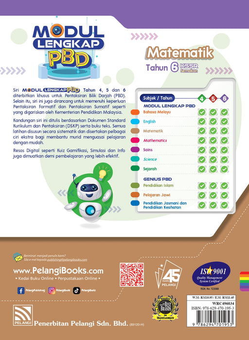 Modul Lengkap PBD 2024 Matematik Tahun 6