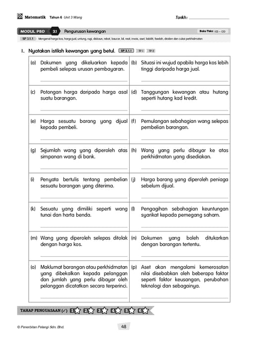 Modul Lengkap PBD 2024 Matematik Tahun 6