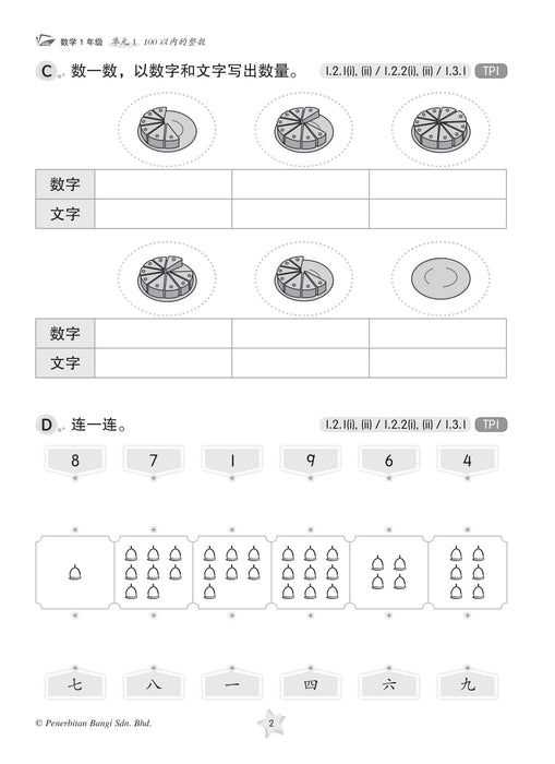 Praktis KSSR 2023 Matematik 华文练习 1 年级 数学