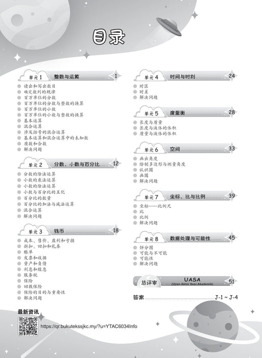 Praktis KSSR 2024 Tahun 6 Matematik 数学练习