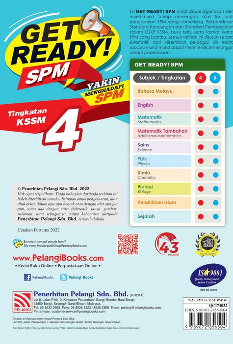 Get Ready SPM 2022 Matematik Tingkatan 4