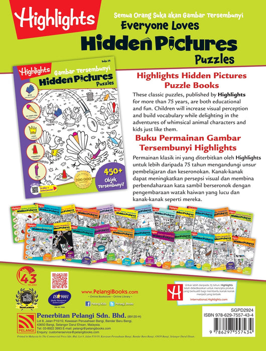 Highlights Hidden Pictures Puzzles Gambar Tersembunyi Buku 24