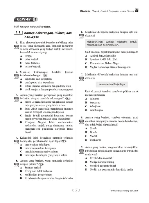 Praktis Topikal Hebat SPM 2024 Ekonomi Tingkatan 4