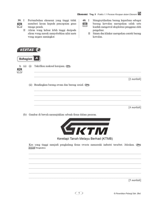 Praktis Topikal Hebat SPM 2024 Ekonomi Tingkatan 5