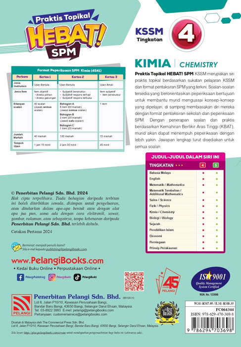 Praktis Topikal Hebat SPM 2024 Kimia Tingkatan 4