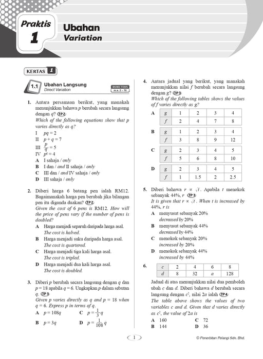 Praktis Topikal Hebat SPM 2024 Matematik Tingkatan 5