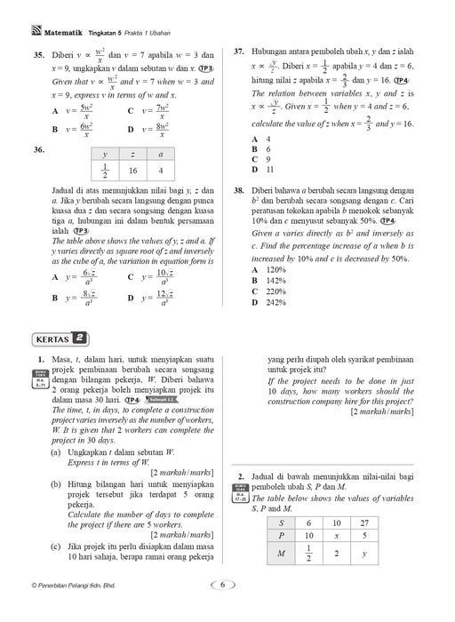 Praktis Topikal Hebat SPM 2024 Matematik Tingkatan 5