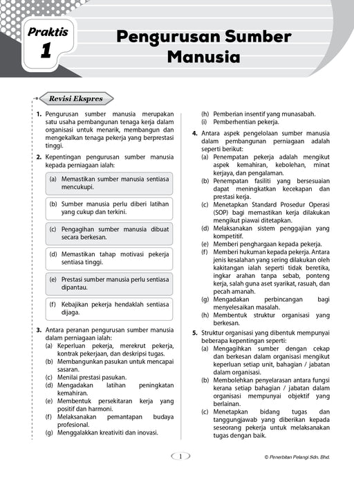 Praktis Topikal Hebat SPM 2024 Perniagaan Tingkatan 5