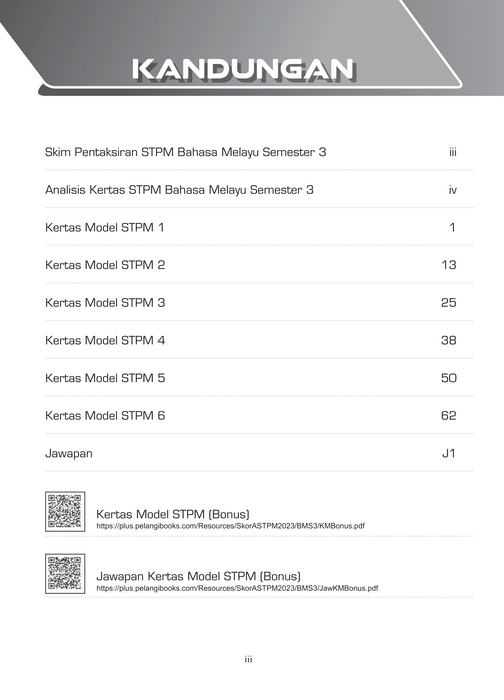 Skor A Kertas Model STPM 2023 Bahasa Melayu Semester 3