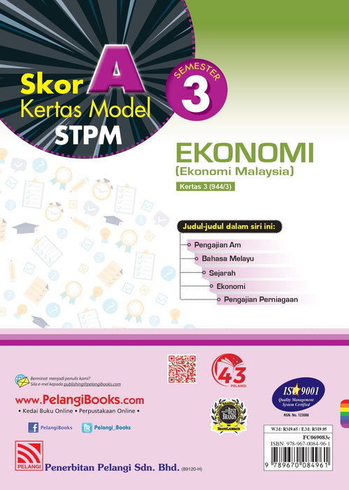 Skor A Kertas Model STPM 2023 Ekonomi Semester 3