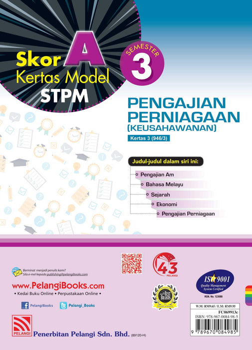 Skor A Kertas Model STPM 2023 Pengajian Perniagaan Semester 3