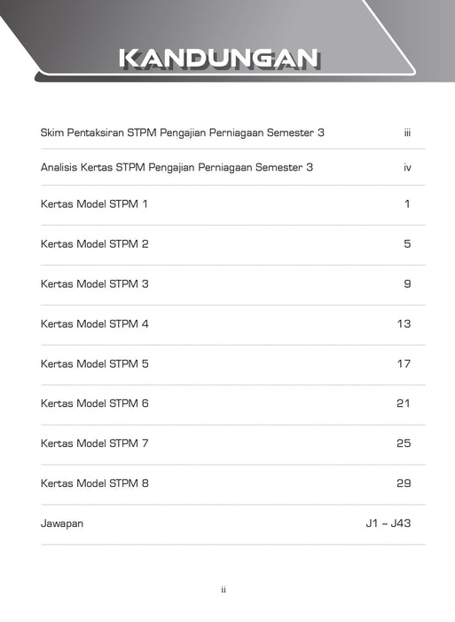 Skor A Kertas Model STPM 2023 Pengajian Perniagaan Semester 3