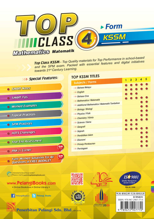 Top Class 2021 Mathematics Form 4