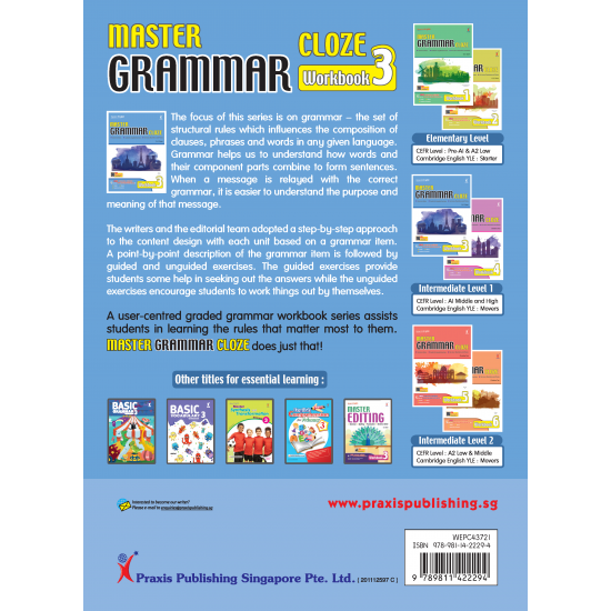 Master Grammar Cloze Workbook 3