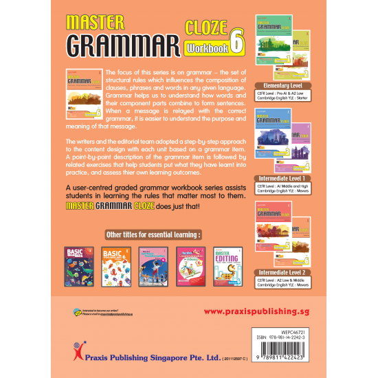Master Grammar Cloze Workbook 6