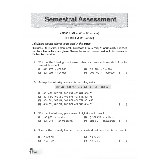 Mastering Mathematics Workbook Primary 5A