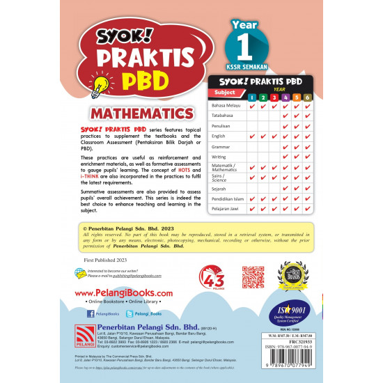 Syok! Praktis PBD 2023 Mathematics Year 1