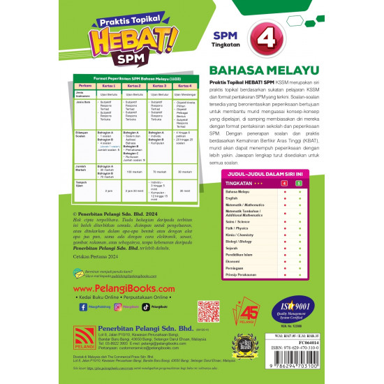 Praktis Topikal Hebat SPM 2024 Bahasa Melayu Tingkatan 4