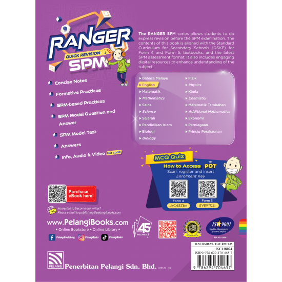 Ranger Quick Revision SPM 2024 English Form 4.5