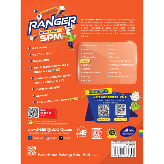 Ranger Revisi Cepat SPM 2024 Sains Tingkatan 4.5