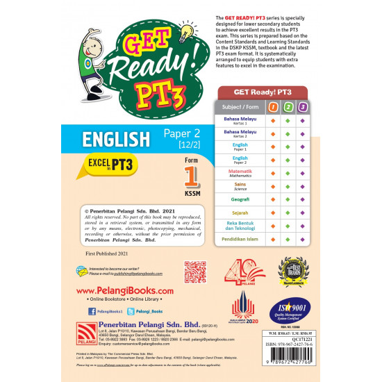 Get Ready 2021 Tingkatan 1 English Paper 2