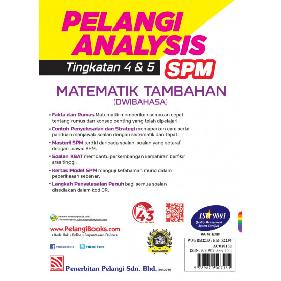 Pelangi Analysis SPM 2022 Matematik Tambahan