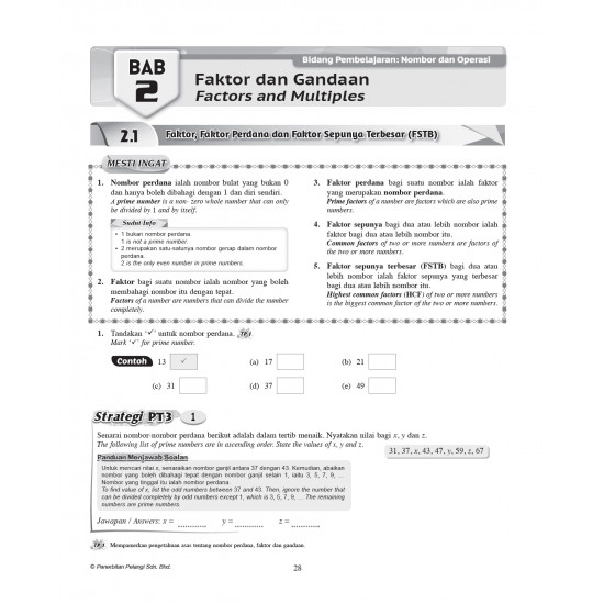 Praktis Strategi 2020 Tingkatan 1 Matematik