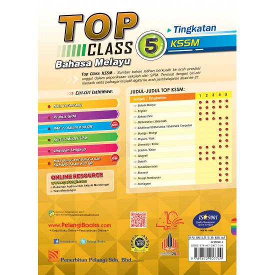Top Class 2021 Bahasa Melayu Tingkatan 5