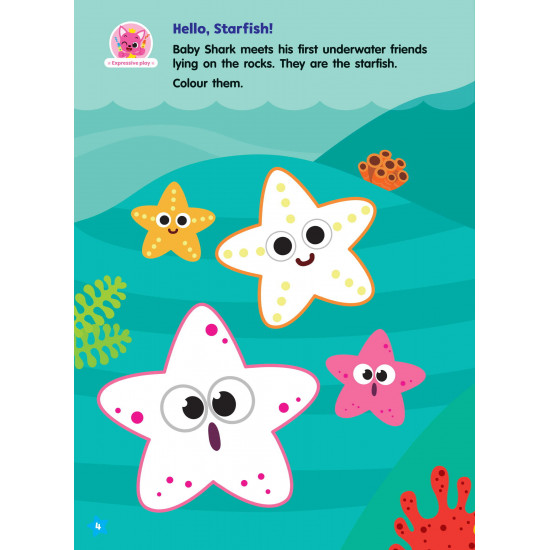 Baby Shark Sticker and Colouring Underwater Adventure 