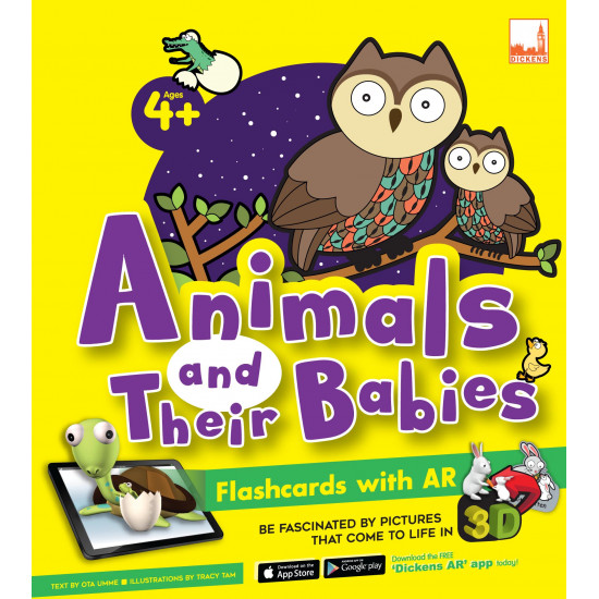Flashcards with AR Animals and Their Babies