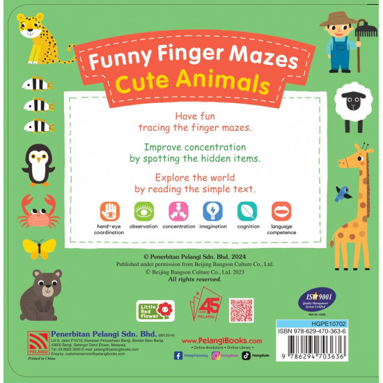 Funny Finger Mazes Cute Animals