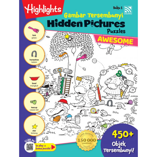 Highlights Hidden Pictures Puzzles Awesome Gambar Tersembunyi Buku 1