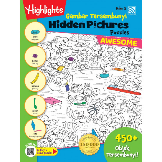 Highlights Hidden Pictures Puzzles Awesome Book 3 (English/Malay)