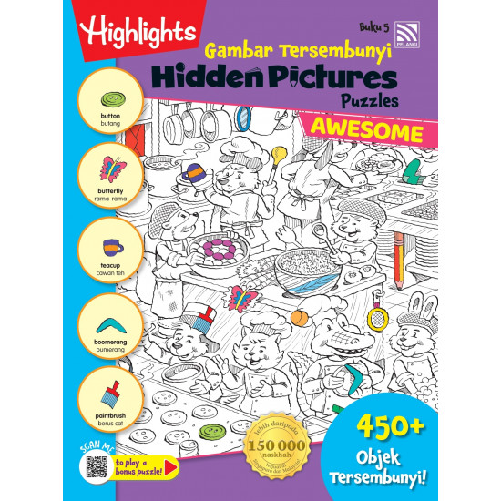 Highlights Hidden Pictures Puzzles Awesome Gambar Tersembunyi Buku 5