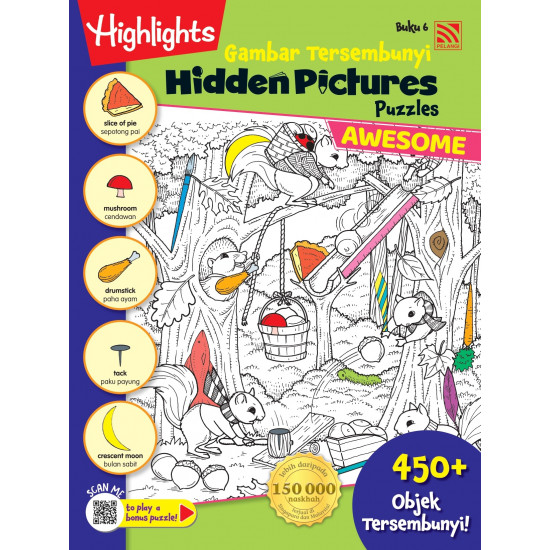 Highlights Hidden Pictures Puzzles Awesome Gambar Tersembunyi Buku 6