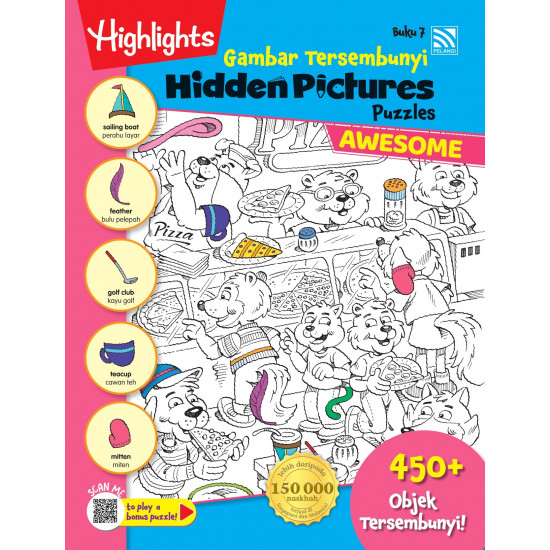 Highlights Hidden Pictures Puzzles Awesome Gambar Tersembunyi Buku 7