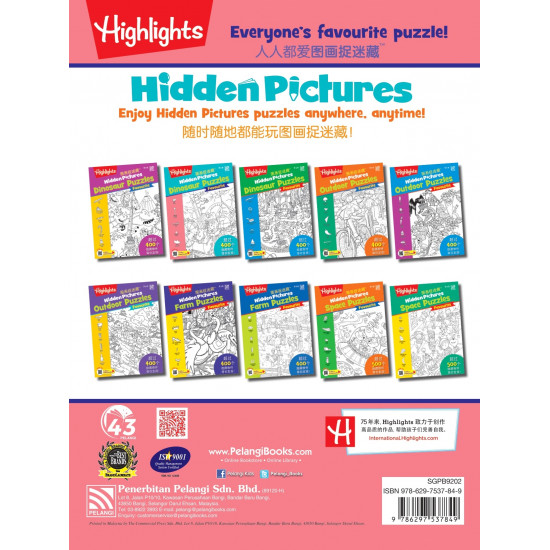 Highlights Hidden Pictures Dinosaur Puzzles 图画捉迷藏 第 2 卷