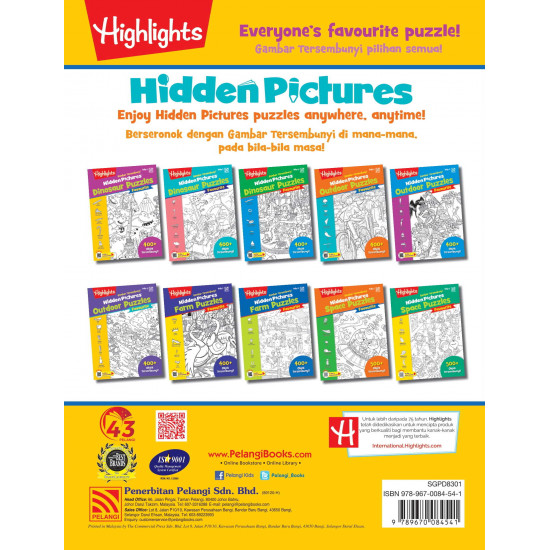Highlights Hidden Pictures Dinosaur Puzzles Vol. 1 (English/Malay)