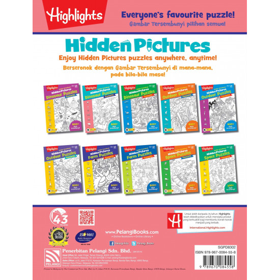Highlights Hidden Pictures Dinosaur Puzzles Gambar Tersembunyi Buku 2
