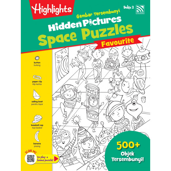 Highlights Hidden Pictures Space Puzzles Gambar Tersembunyi Buku 2