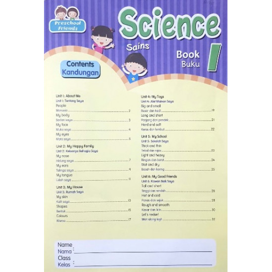 Preschool Friends Science Book 1