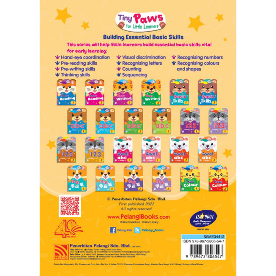 Tiny Paws For Little Learners 123 Activity Book 1 (Close Market)
