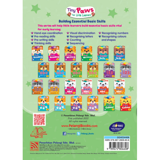 Tiny Paws For Little Learners ABC Activity Book 1 (Close Market)