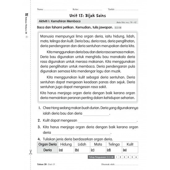 Pentaksiran Bilik Darjah 2023 课堂评估 2B 年级 国文 Bahasa Melayu